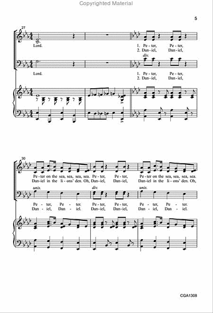 Is There Anybody Here Who Loves My Jesus (SATB) 4-Part scores gallery preview page 5