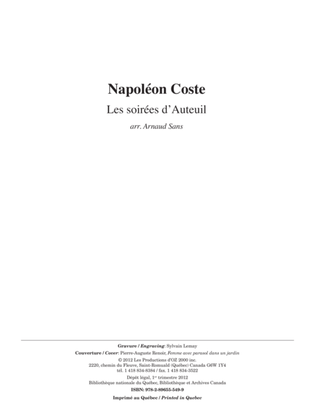 Book cover for Les soirées d’Auteuil, opus 23