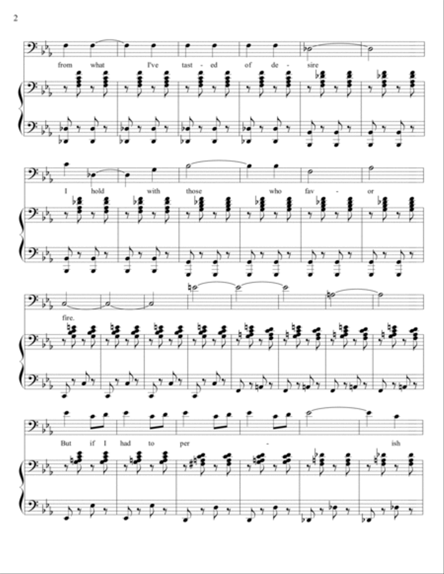 Fire and Ice Fire and Ice Low Voice scores gallery preview page 2