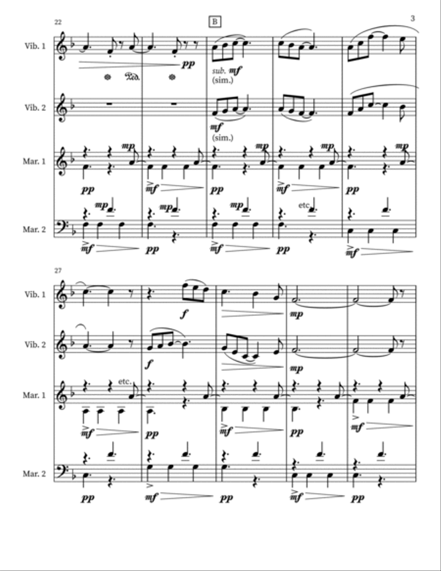 A Day, A Life Marimba scores gallery preview page 3