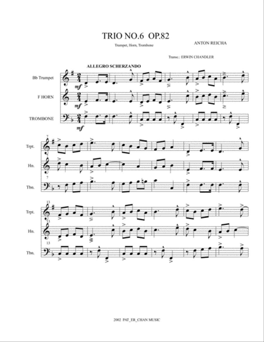 REICHA TRIO # Brass Ensemble scores gallery preview page 4