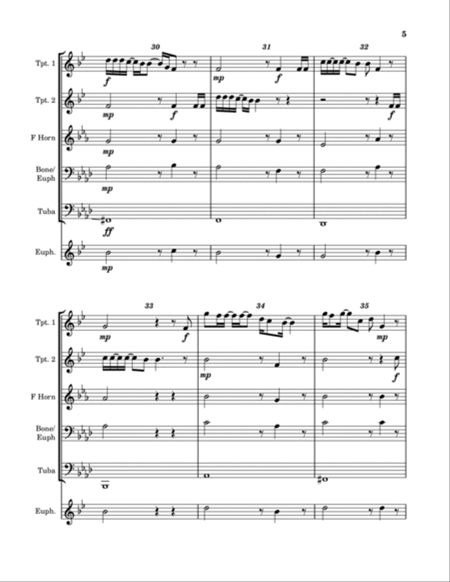 Goodbye Stranger Euphonium scores gallery preview page 5