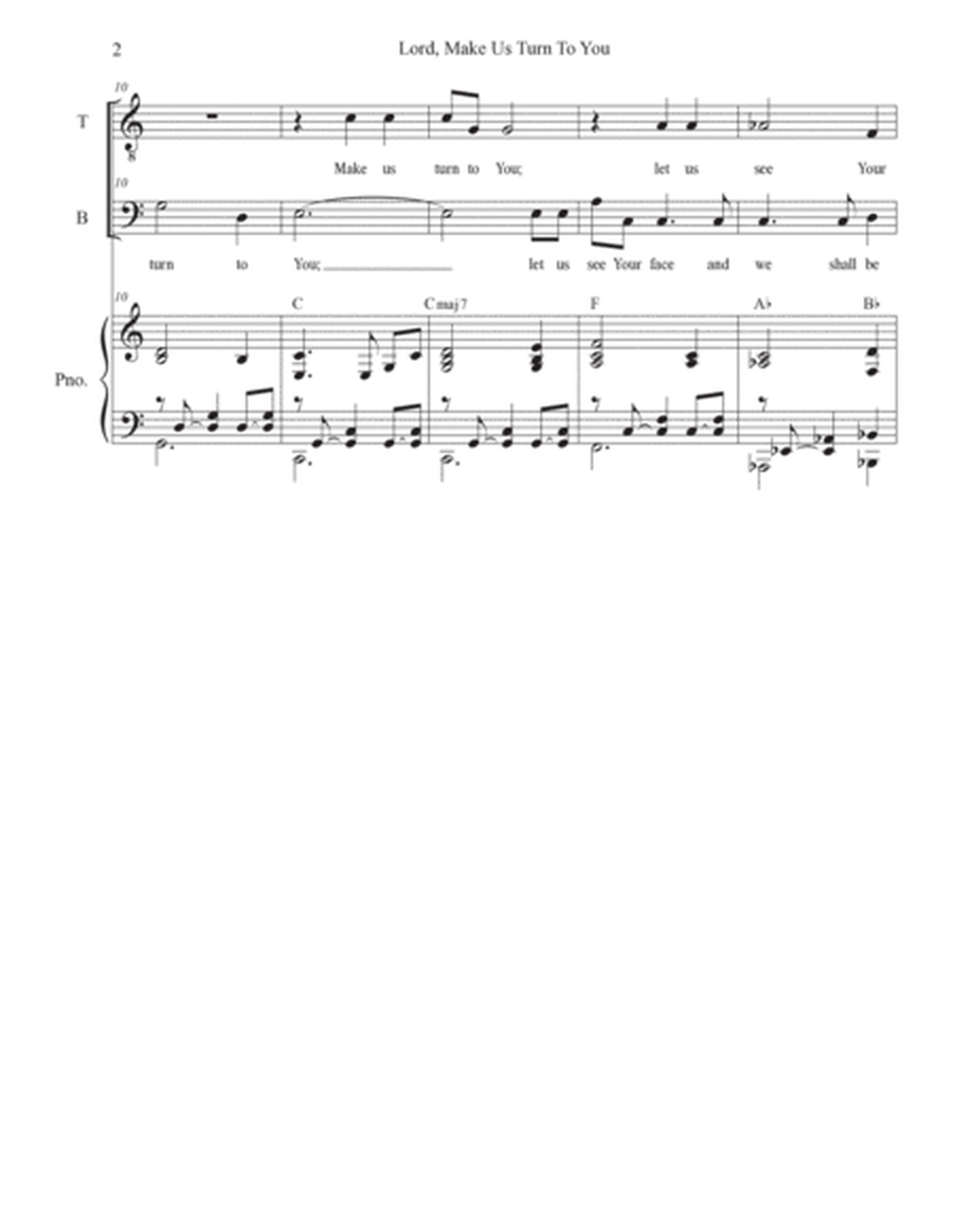 Lord, Make Us Turn To You (Psalm 80) (Duet for Tenor and Bass solo) image number null