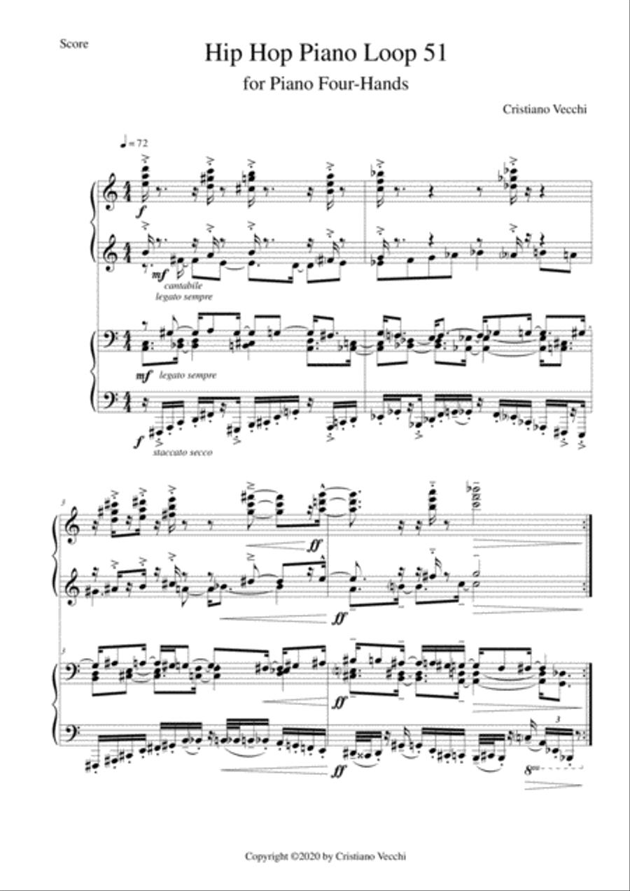 Hip Hop Piano Loop 51 Piano Method scores gallery preview page 1