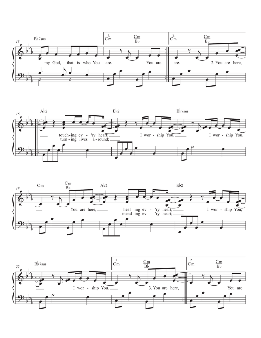 Way Maker Piano, Vocal scores gallery preview page 2
