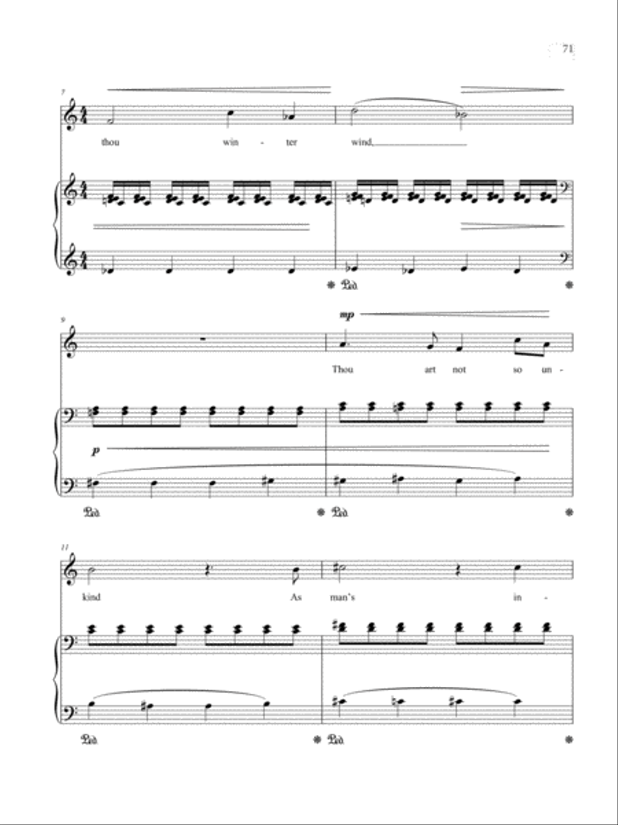 Blow, blow, thou winter wind Voice Solo scores gallery preview page 3