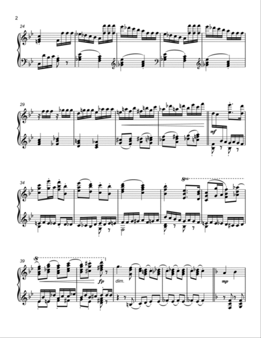 The Nutcracker, Op. 71, TH 14: Overture Piano Solo scores gallery preview page 2