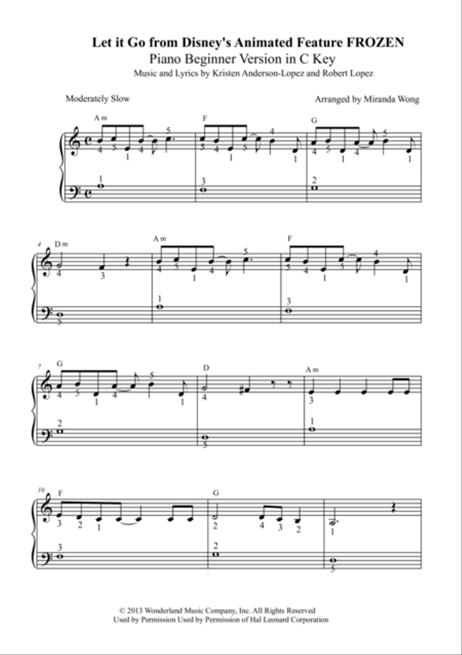 Let It Go (from Frozen) Harpsichord scores gallery preview page 1