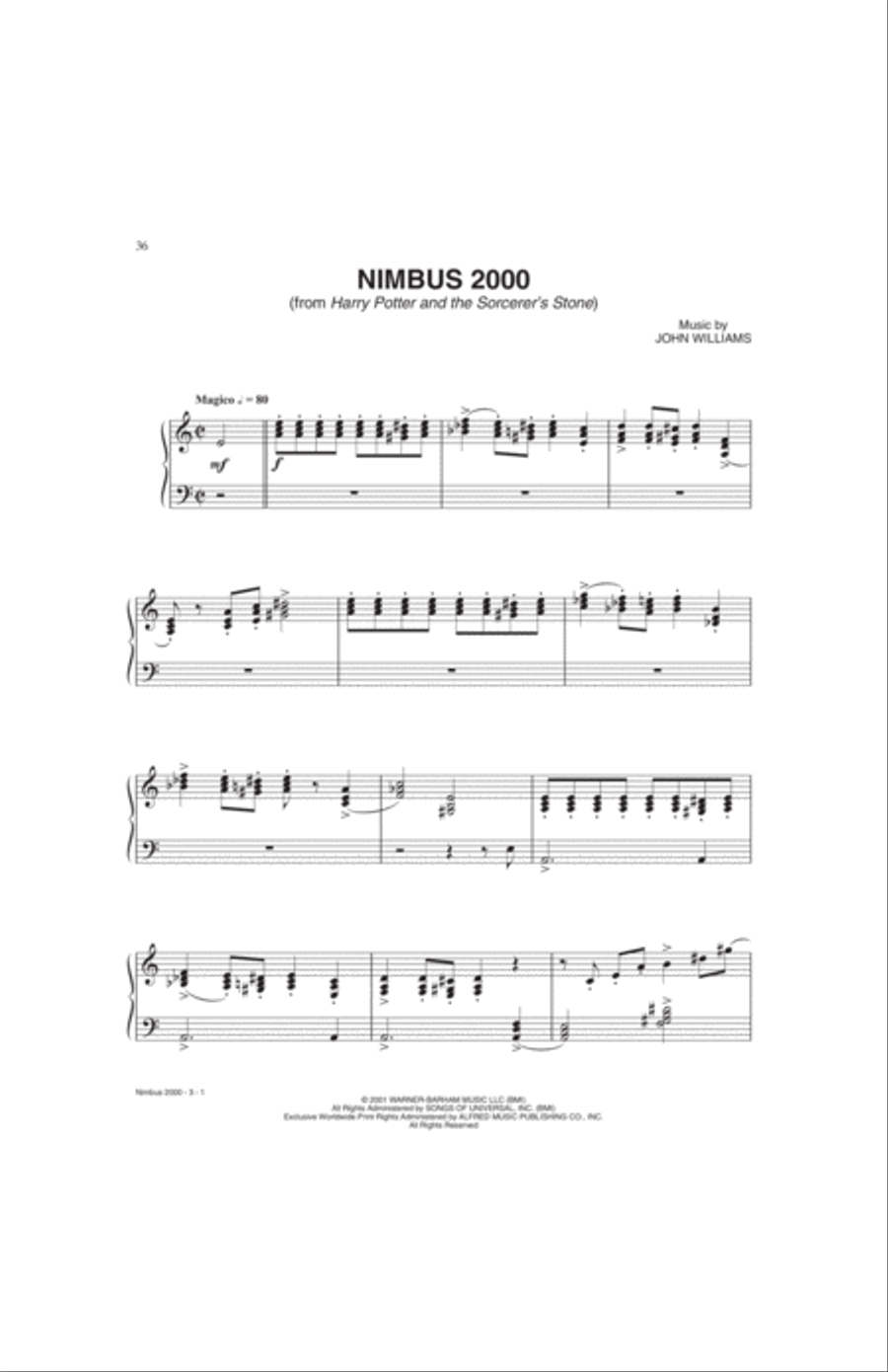 Harry Potter -- Sheet Music from the Complete Film Series Piano Solo scores gallery preview page 3