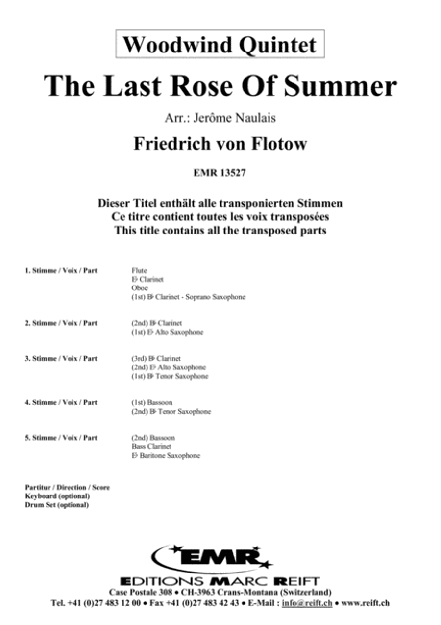 The Last Rose Of Summer The Last Rose Of Summer Woodwind Quintet scores gallery preview page 2