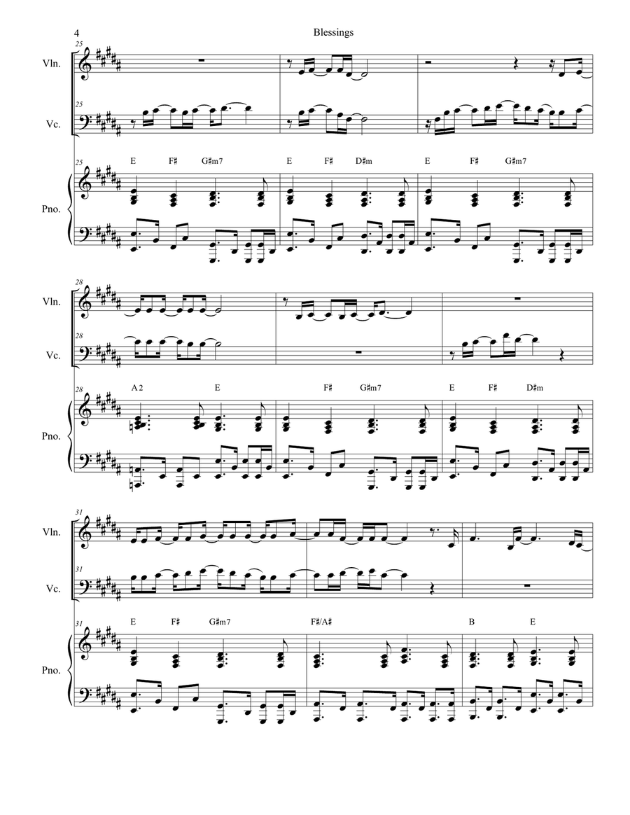 Blessings Blessings Piano Trio scores gallery preview page 4
