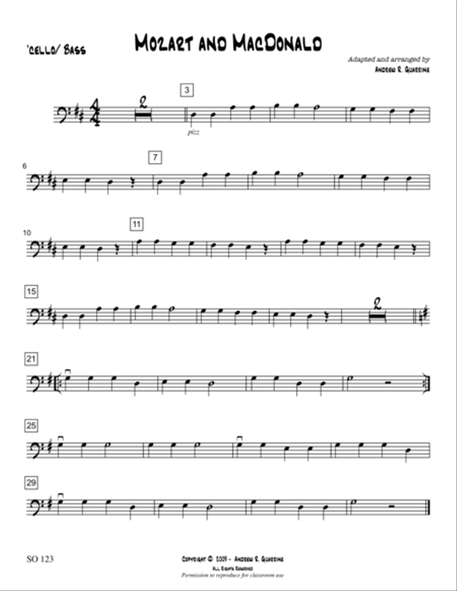 Mozart and McDonald String Orchestra scores gallery preview page 1