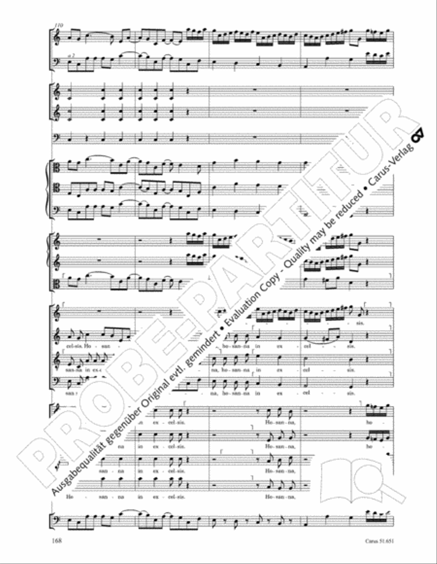 C Minor Mass, K. 427 (Missa in c KV 427) 4-Part scores gallery preview page 184