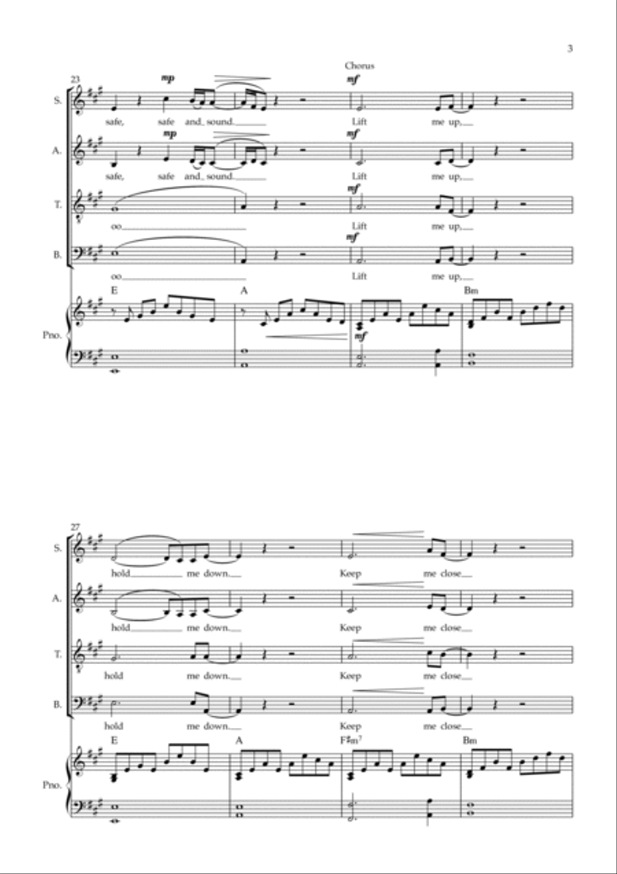 Lift Me Up 4-Part scores gallery preview page 4