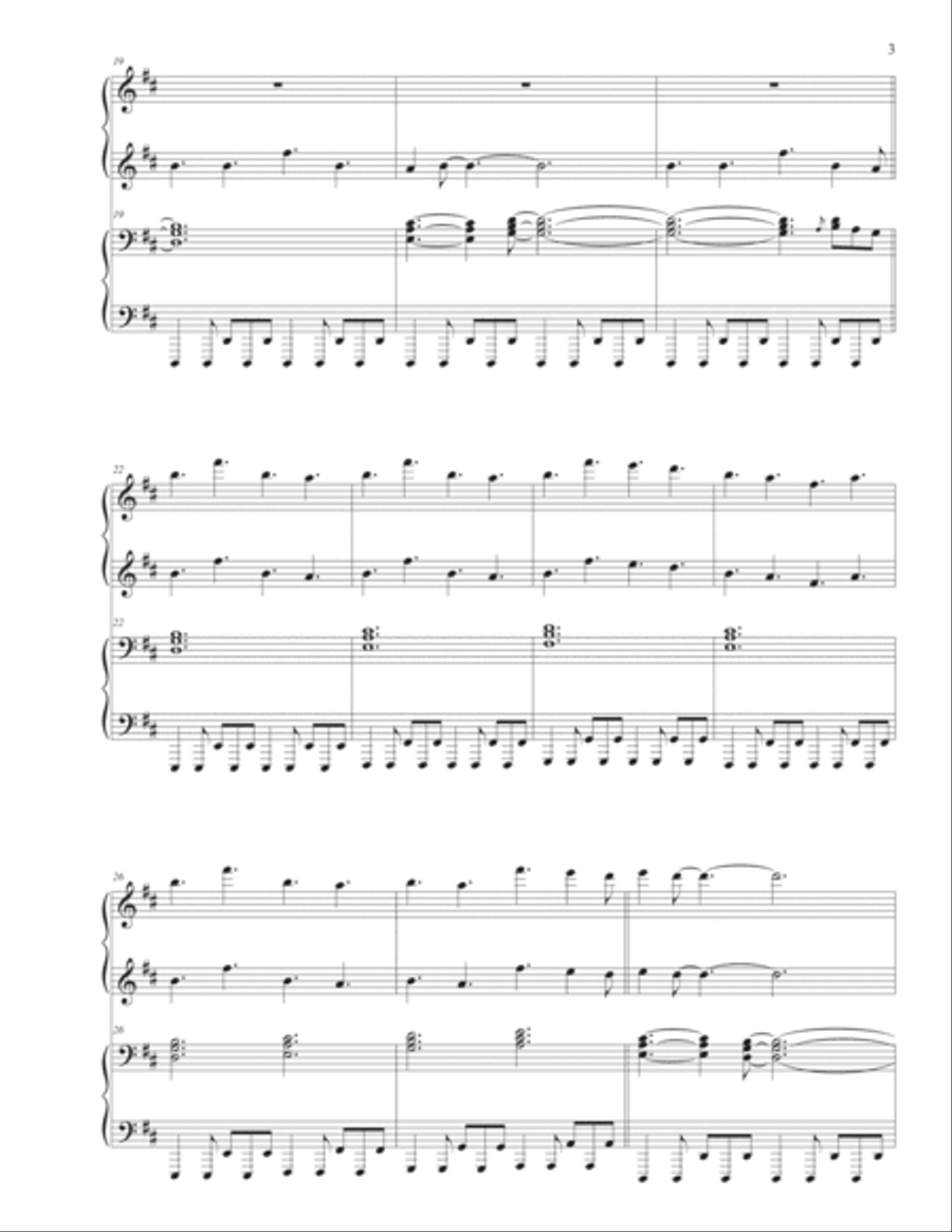 Everybody Wants To Rule The World 1 Piano, 4-Hands scores gallery preview page 3