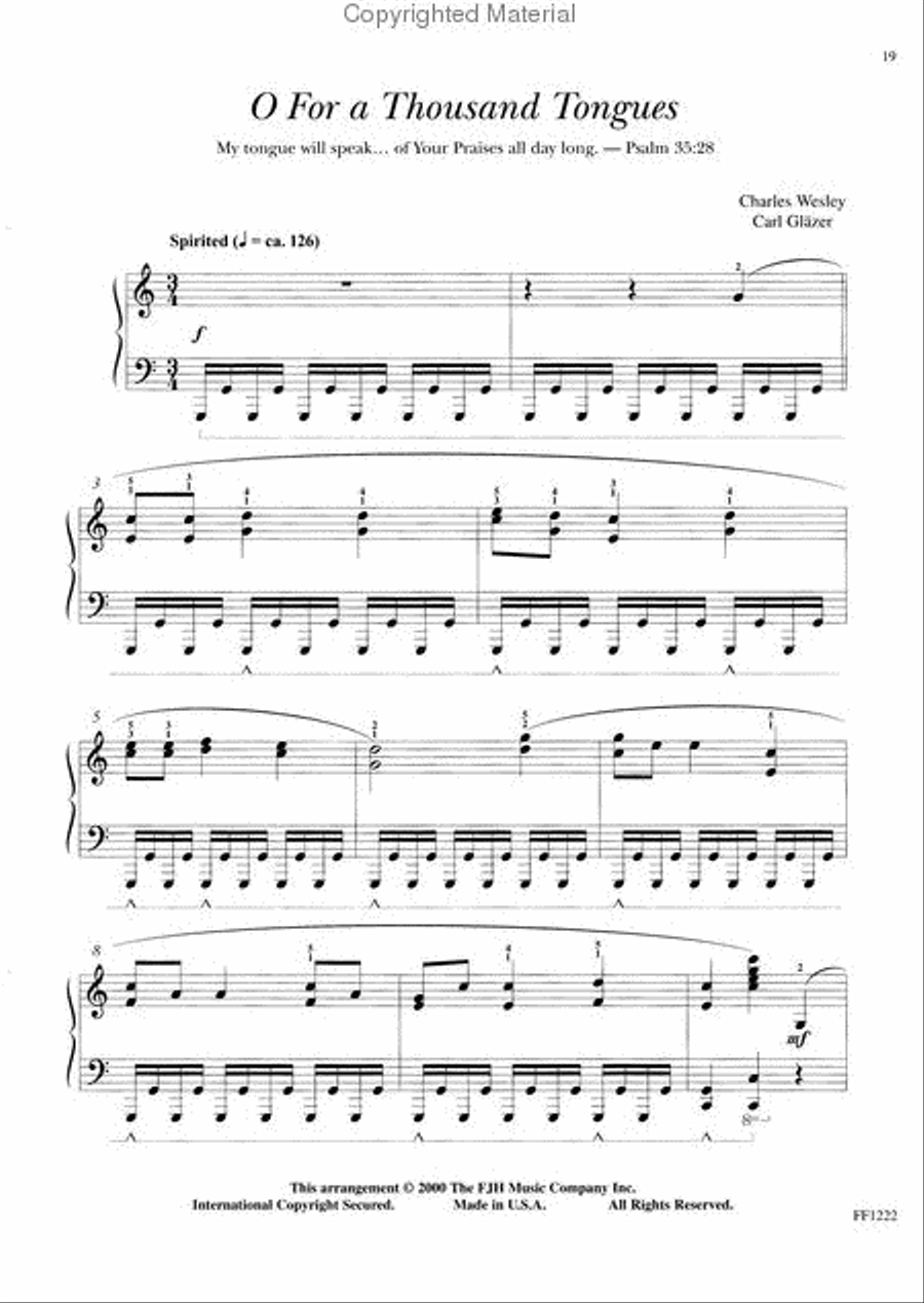 Traditional Hymns Piano Solo scores gallery preview page 4