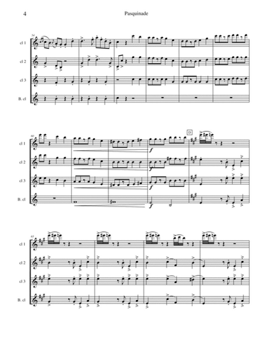 Pasquinade for Clarinet Quartet image number null