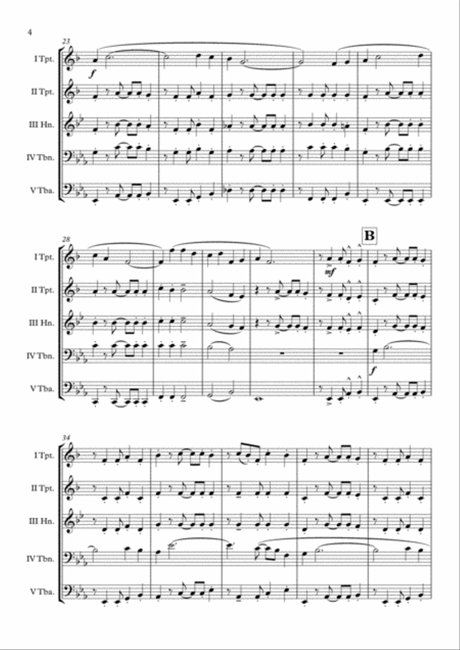 The Magnificent Seven Brass Quintet scores gallery preview page 5