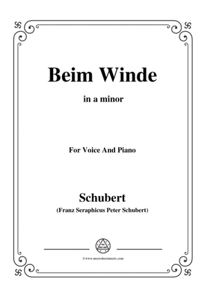 Schubert-Beim Winde,in a minor,for Voice&Piano