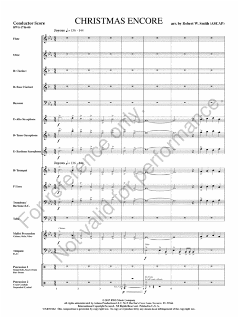 Christmas Encore Christmas Encore Concert Band scores gallery preview page 2