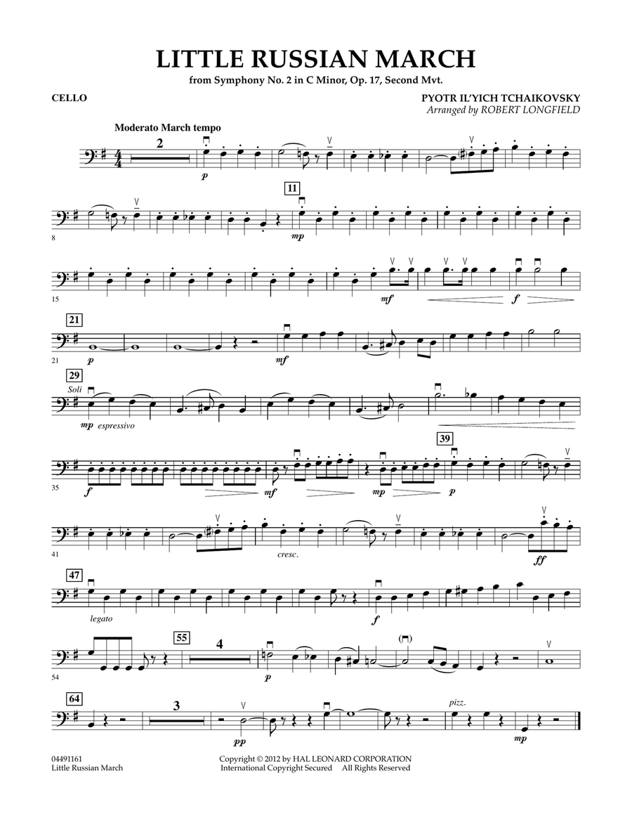 Little Russian March (from Symphony No. 2) - Cello Orchestra scores gallery preview page 1