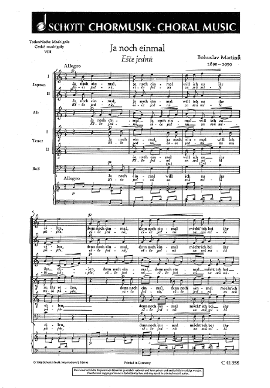 Tschechische Madrigale · Ceské madrigaly Mixed Choir scores gallery preview page 1