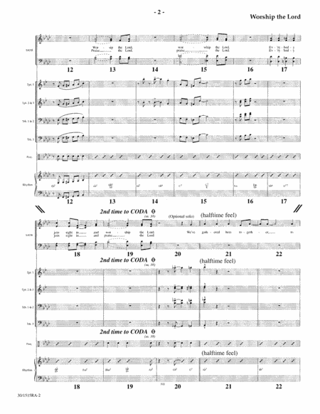 Worship the Lord - Brass and Percussion Score and Parts