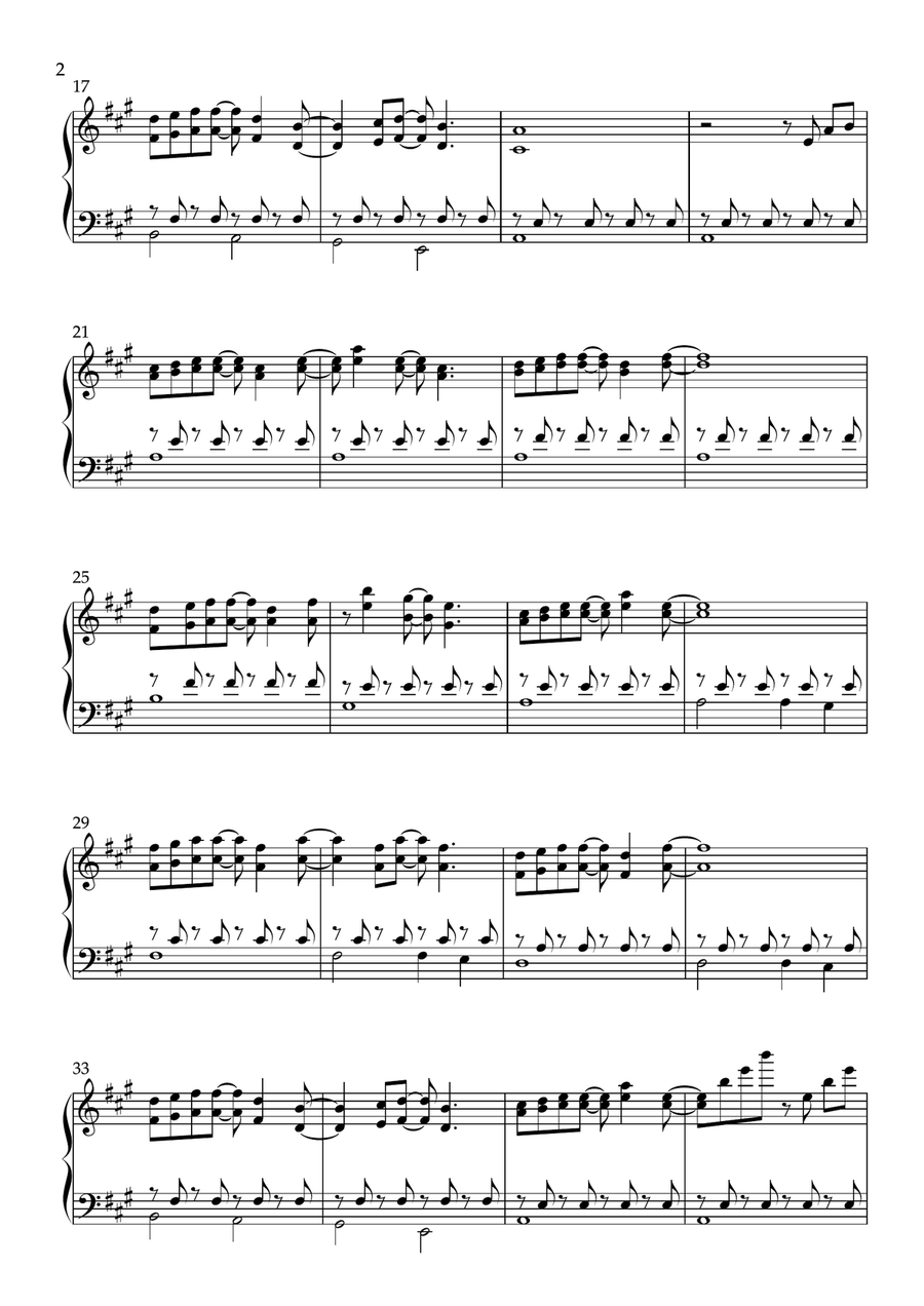 Forrest Gump - Main Title (Feather Theme) Easy Piano scores gallery preview page 2