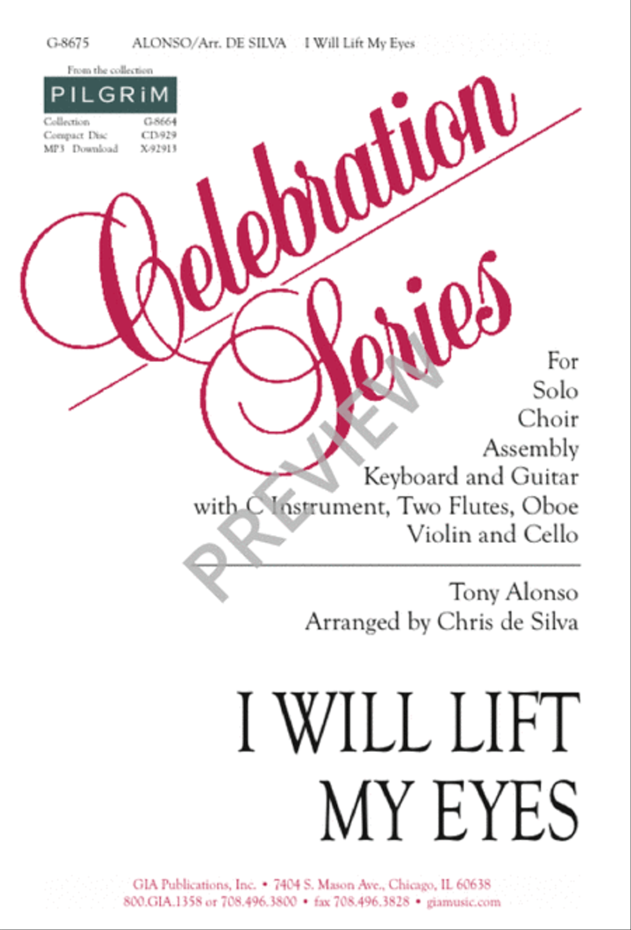 I Will Lift My Eyes I Will Lift My Eyes 4-Part scores gallery preview page 1