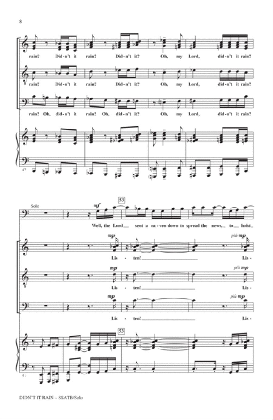 Didn't It Rain Didn't It Rain 4-Part scores gallery preview page 6