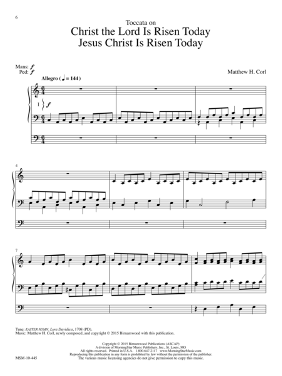 Christ Is Alive! Five Organ Solos for Easter Organ scores gallery preview page 14