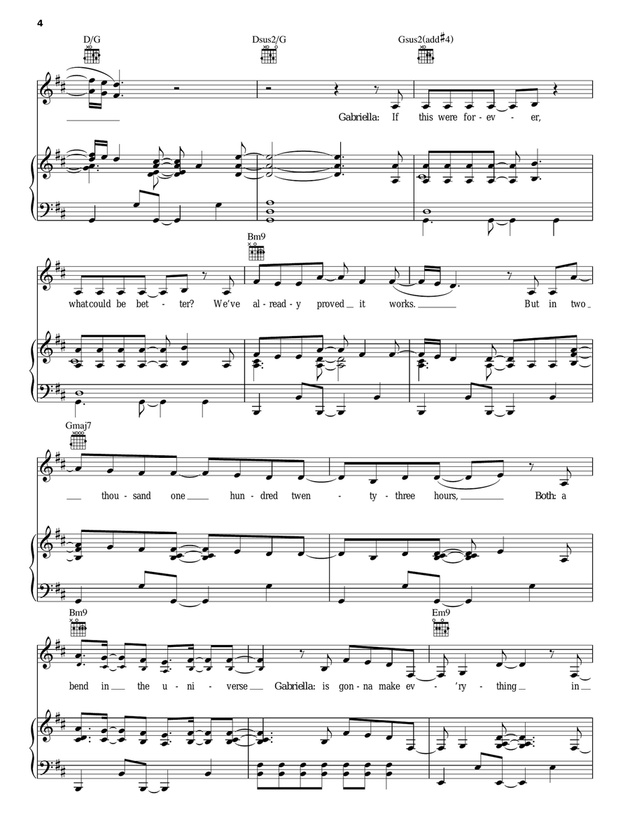 Right Here Right Now Piano, Vocal, Guitar scores gallery preview page 4