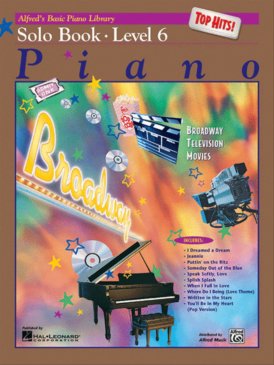 Alfred's Basic Piano Library Top Hits! Solo Book, Book 6 Piano Method scores gallery preview page 1