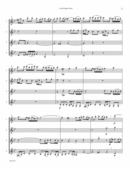 Czech Fugue for Clarinet Quartet image number null