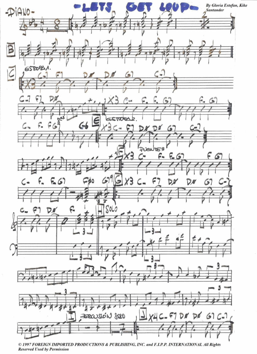 Let's Get Loud Tenor Saxophone scores gallery preview page 1