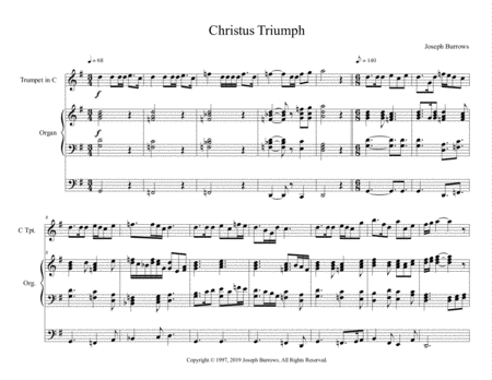 Christus Triumph by Joseph Burrows - Trumpet in C and Pipe Organ image number null