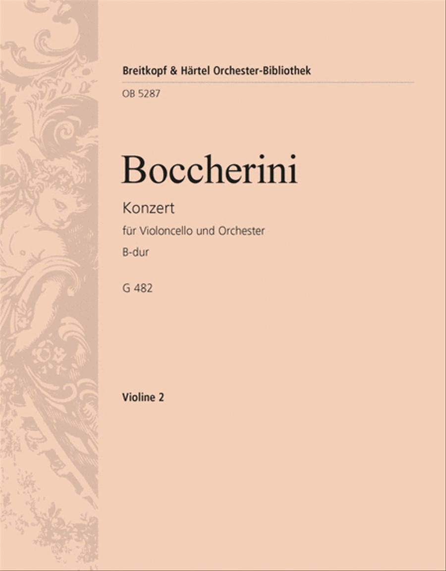Violoncello Concerto in B flat major G 482 Orchestra scores gallery preview page 1