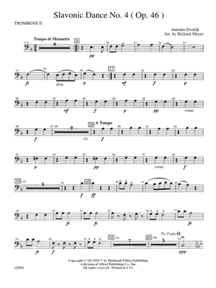 Slavonic Dance No. 4 (Op. 46): 2nd Trombone
