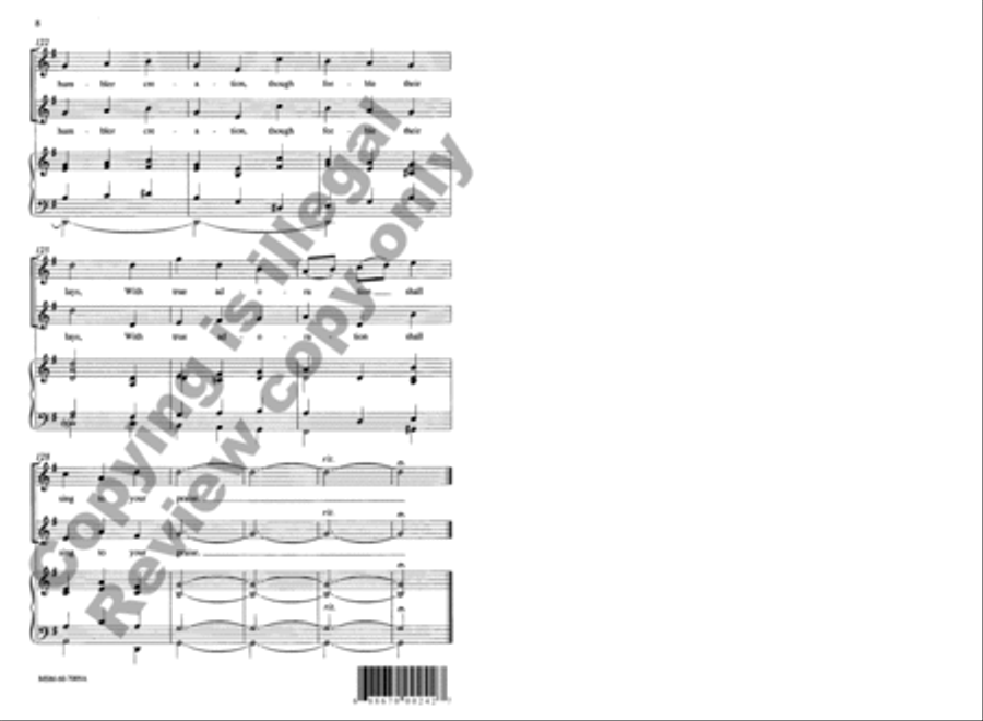 Oh, Worship the King (Choral Score) 4-Part scores gallery preview page 8