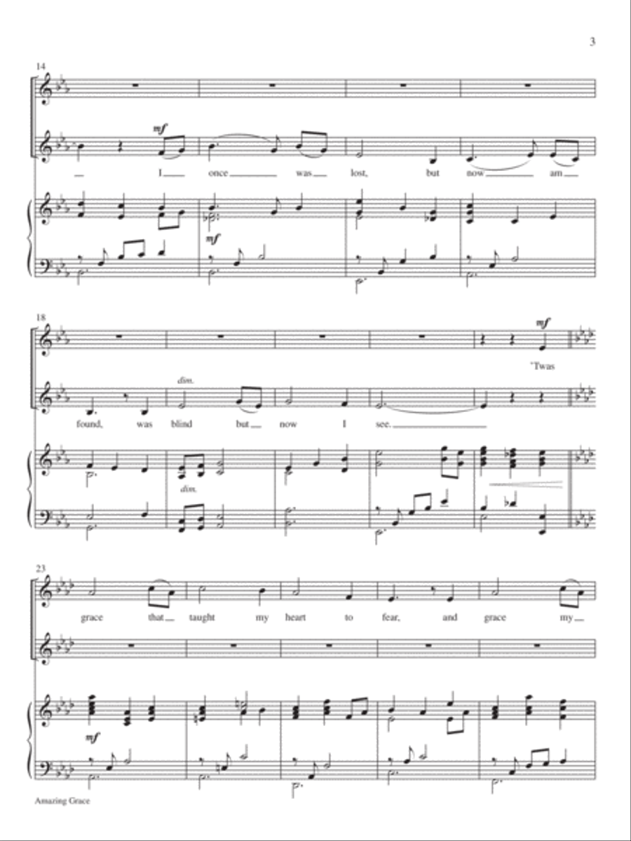 Classic Hymns for Two Voices, Vol. 1-Score Vocal Duet scores gallery preview page 5