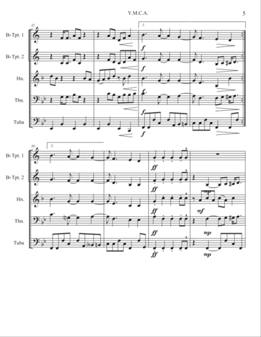 Y.M.C.A. Brass Quintet scores gallery preview page 6