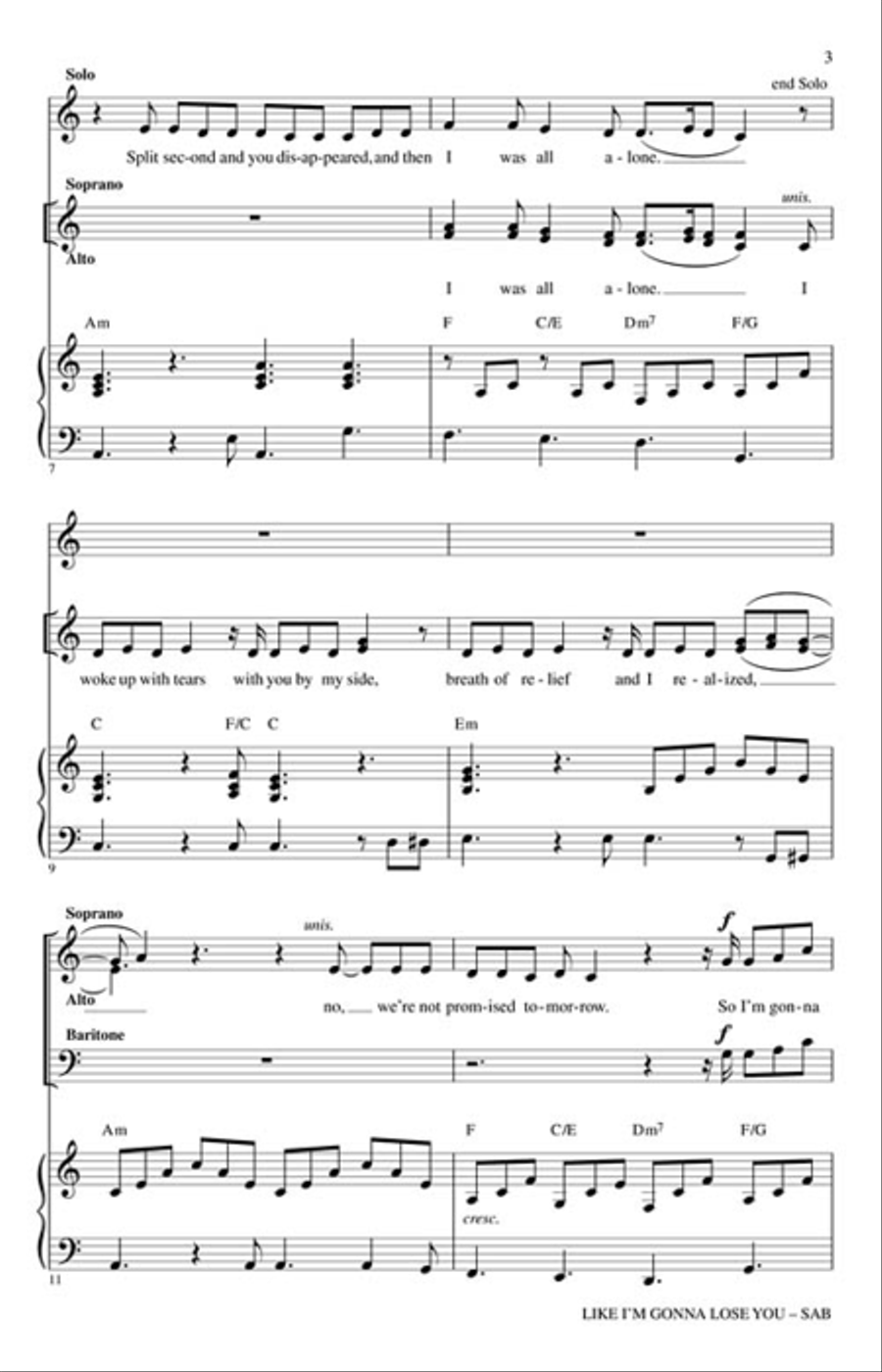 <br>Sheet music extract