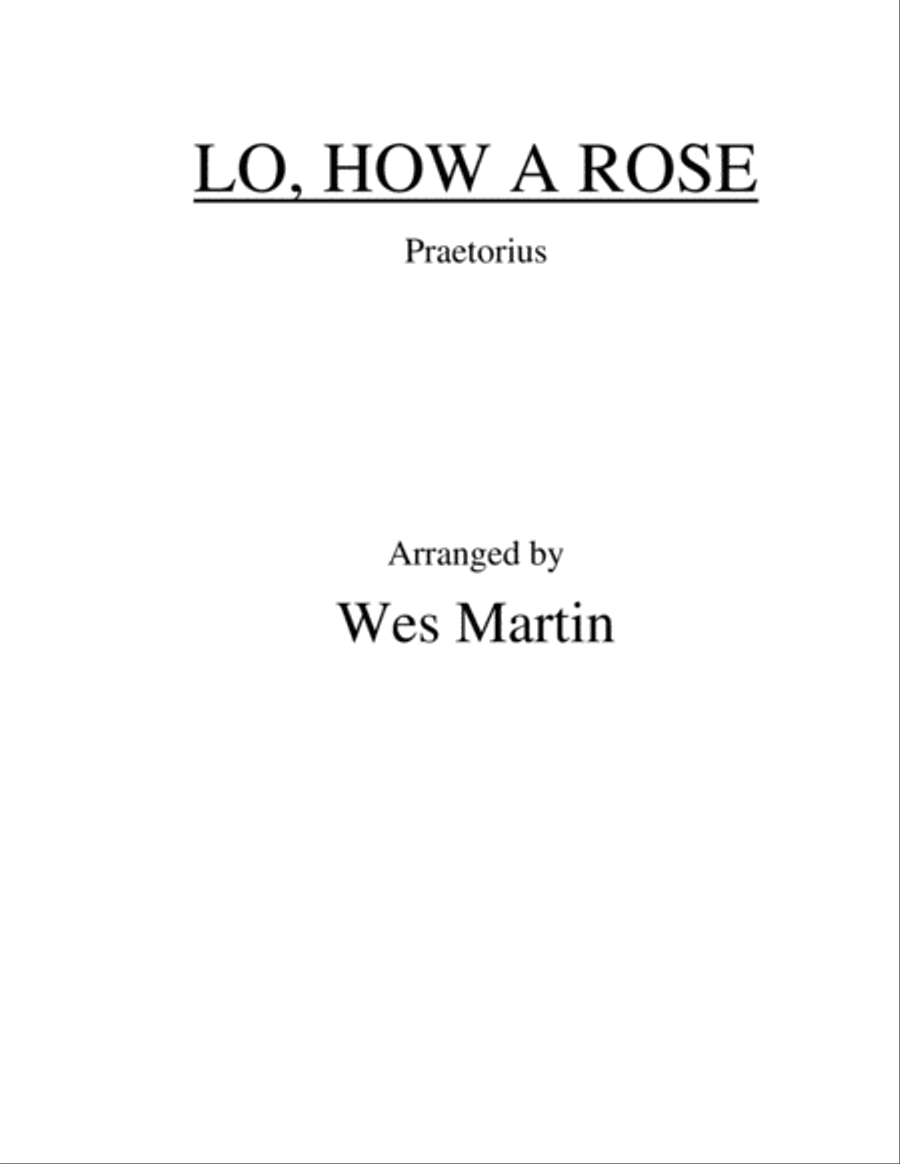 Lo, How a Rose 4-Part scores gallery preview page 1