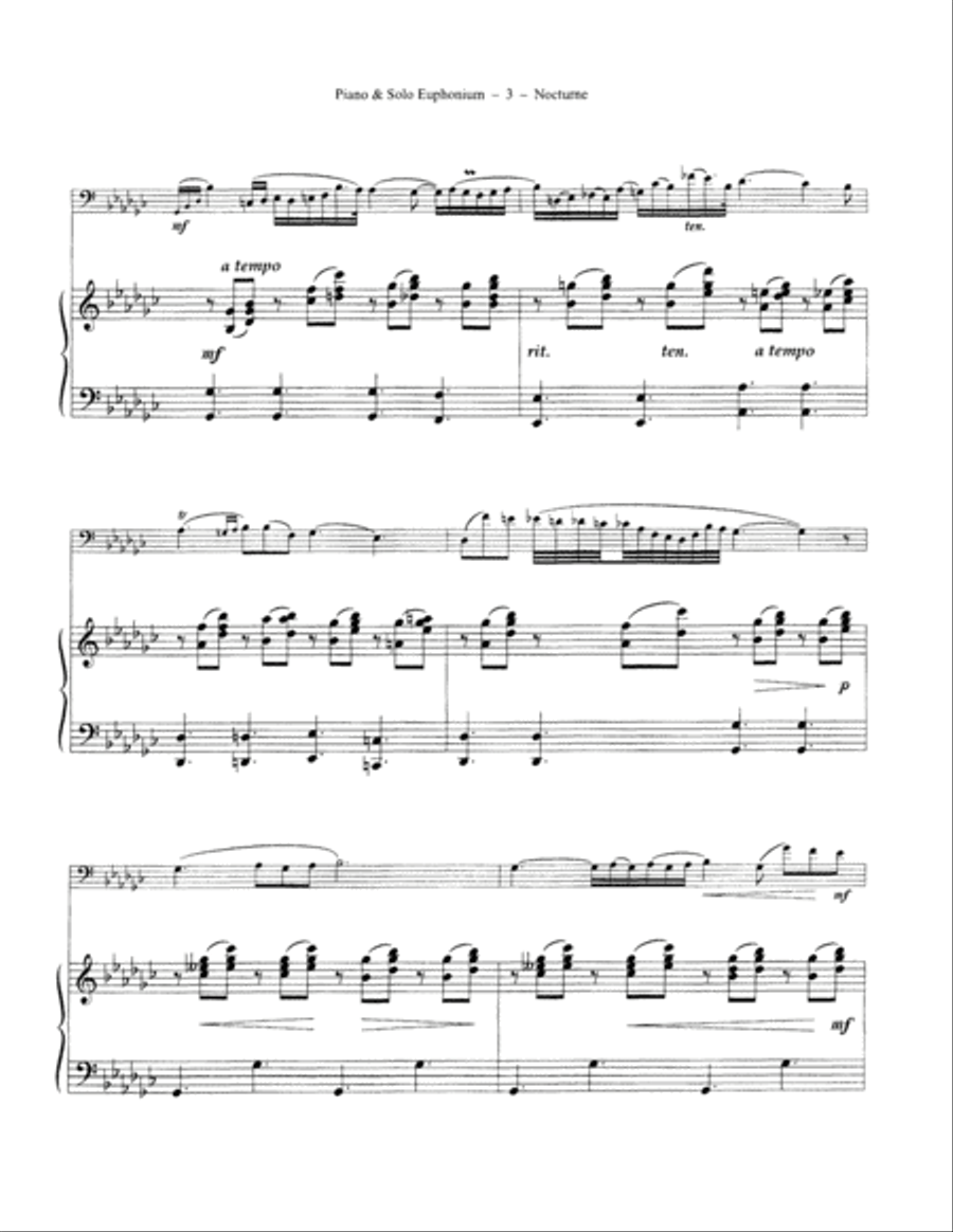 Nocturne Euphonium scores gallery preview page 4