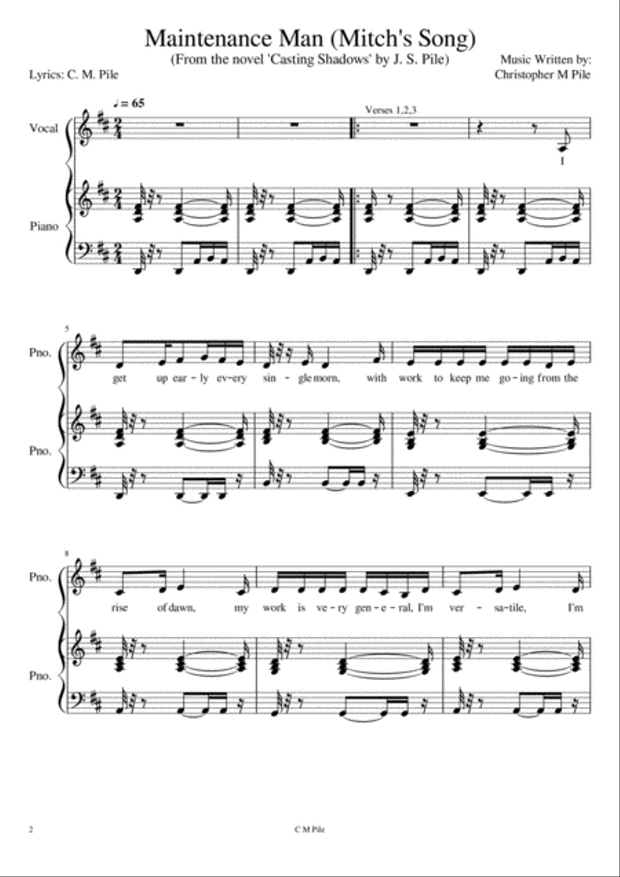 Maintenance Man Voice scores gallery preview page 2