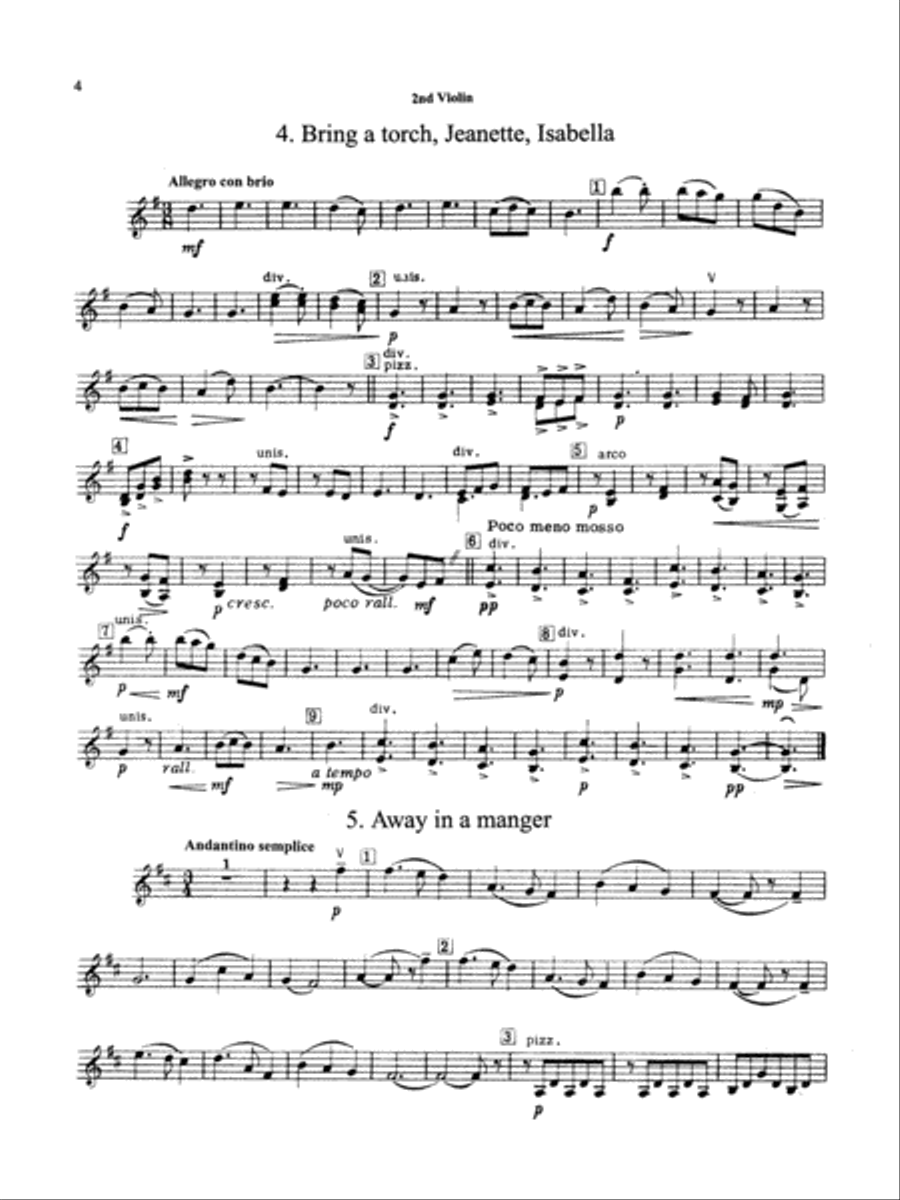 Suite of Carols: 2nd Violin String Orchestra scores gallery preview page 4