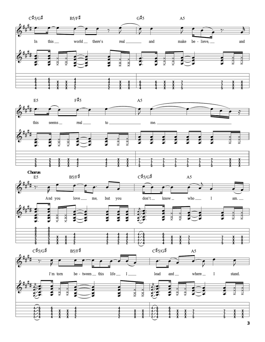 Let Me Go Acoustic Guitar scores gallery preview page 3