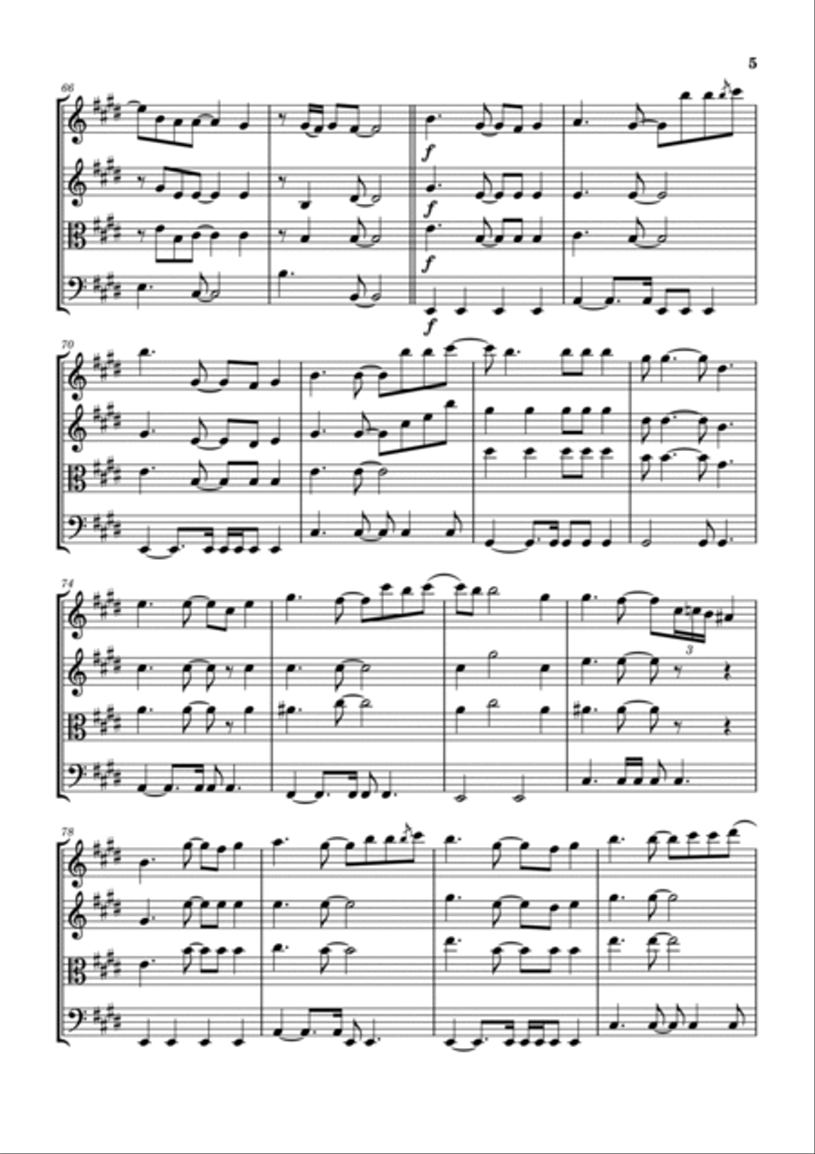 I Am Waiting String Quartet scores gallery preview page 6