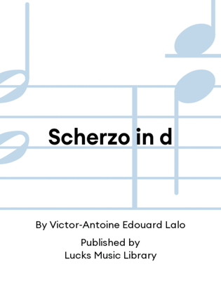 Book cover for Scherzo in d