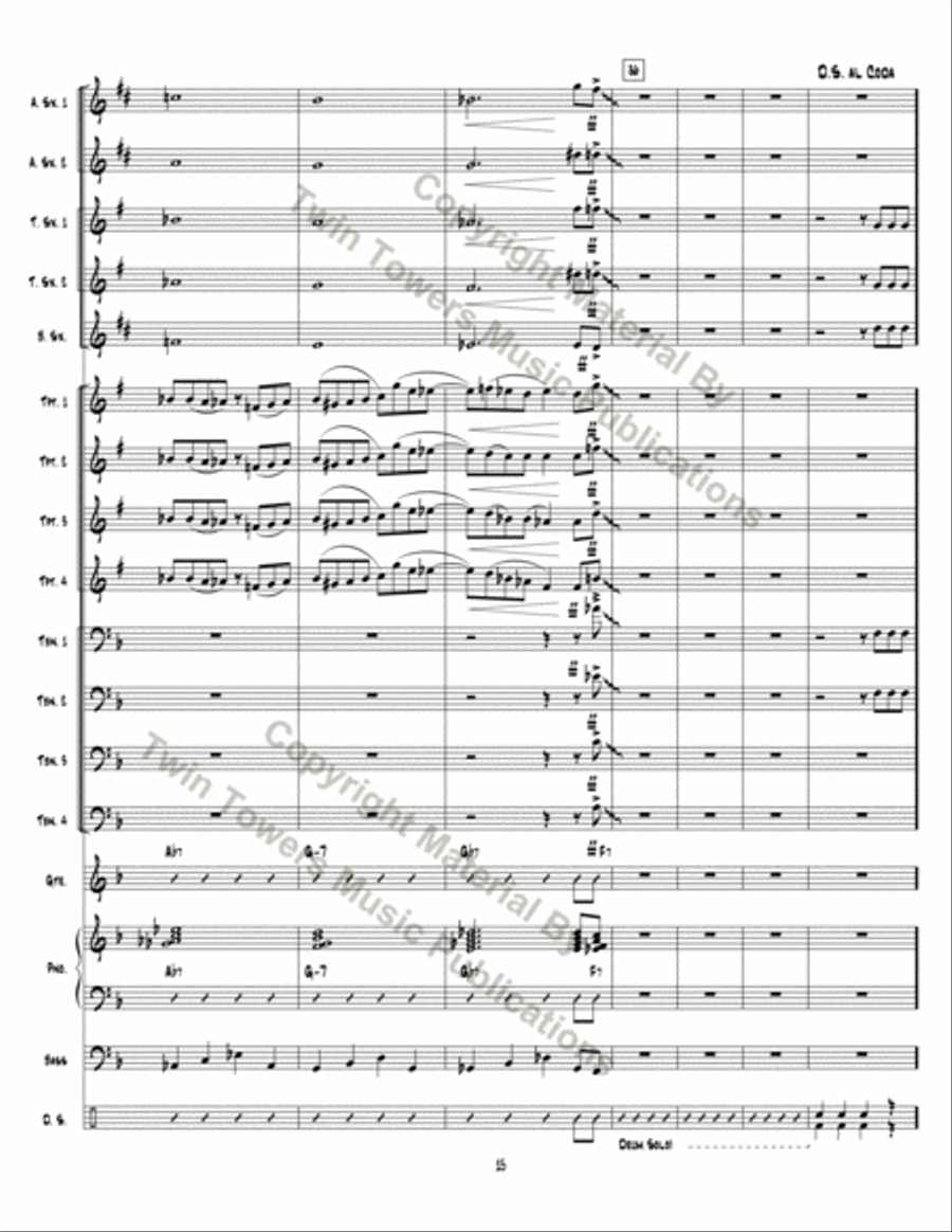 Unnumbered in the Front Unnumbered in the Front Jazz Ensemble scores gallery preview page 16